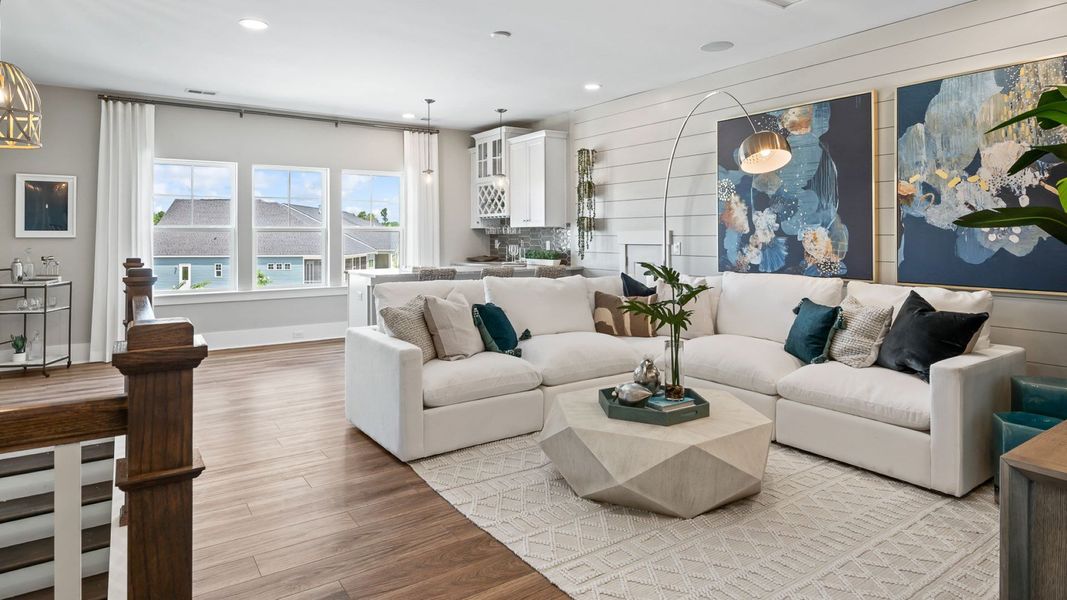 Furnished interior in a model home at Ocean Isle Palms in Shallotte (Image 11).