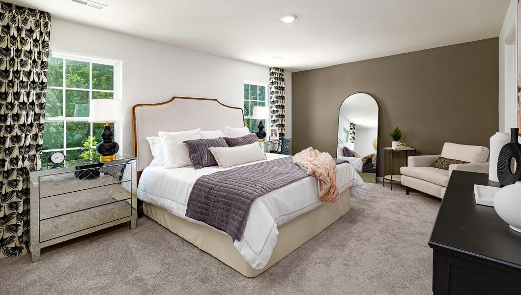 Furnished interior in a model home at Brandon Creek in Gastonia (Image 18).