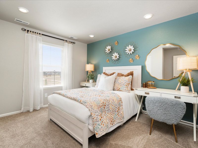 Furnished interior in a model home at Meridian Ranch in Peyton (Image 17).