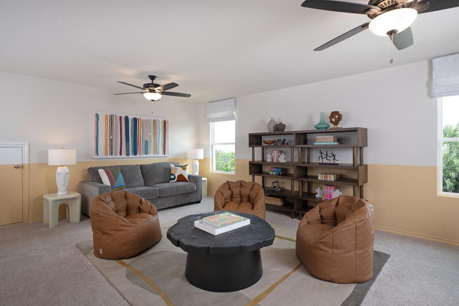 Furnished interior in a model home at Meadows at Hennersby Hollow 40's in San Antonio (Image 15).