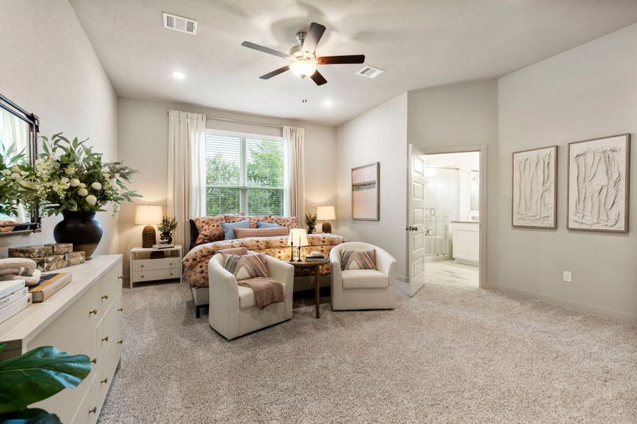 Furnished interior in a model home at Edgewater in Bryan (Image 7).