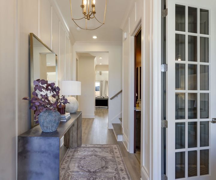 Furnished interior in a model home at Station Hill in Franklin (Image 12).