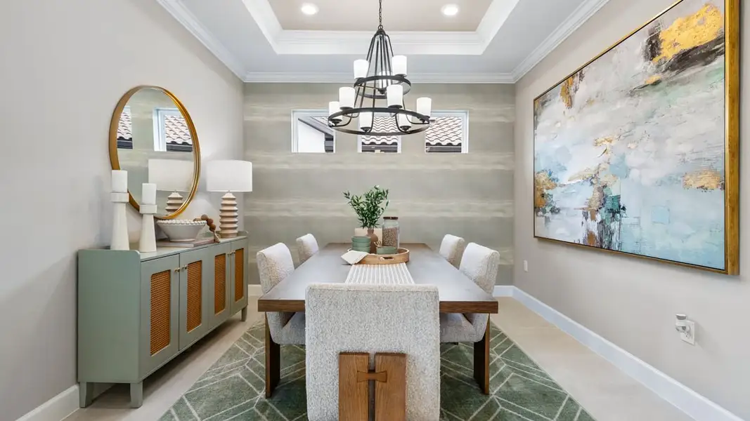 Furnished interior in a model home at Esplanade at Wiregrass Ranch in Wesley Chapel (Image 52).