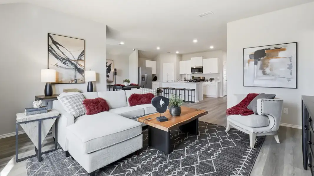 Furnished interior in a model home at Hadley Farms in Godley (Image 9).