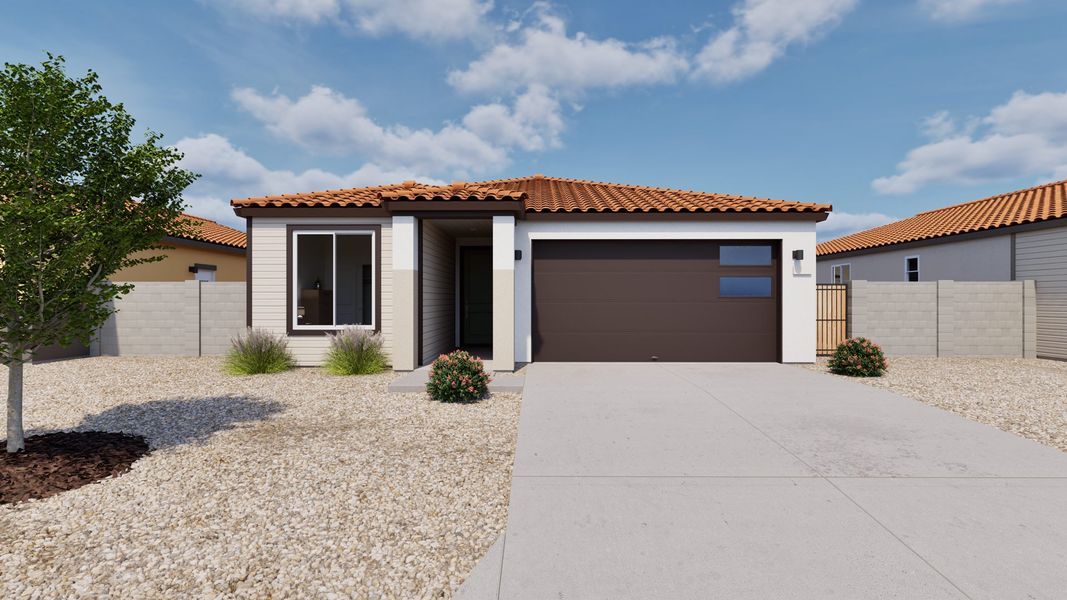 Front exterior of a home in the Moonlight community, located in Maricopa, AZ (Image 2). Front exterior of a home in the Moonlight community, located in Maricopa, AZ (Image 2).