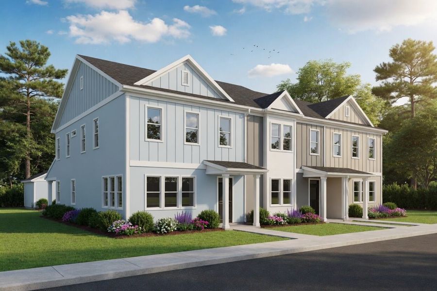 Front exterior of a home in the Legacy Lakes Townes community, located in Aberdeen, NC (Image 2). Front exterior of a home in the Legacy Lakes Townes community, located in Aberdeen, NC (Image 2).