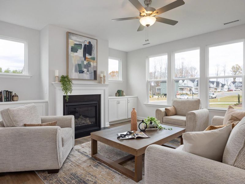 Furnished interior in a model home at Enclave at Belmont in Belmont (Image 11). Furnished interior in a model home at Enclave at Belmont in Belmont (Image 11).