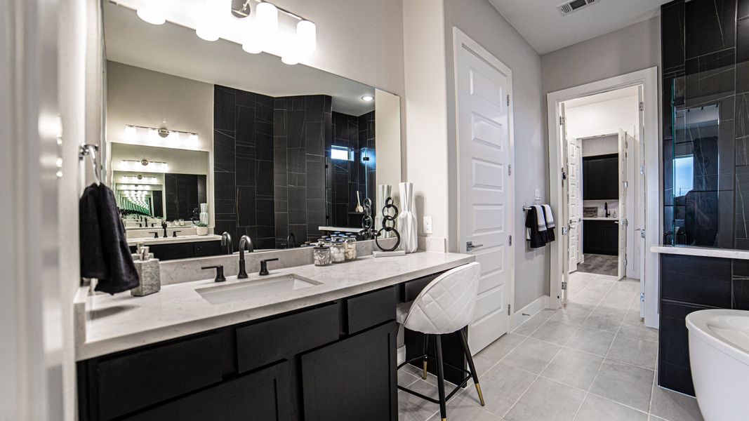 Furnished interior in a model home at Ladera at the Reserve at Mansfield in Mansfield (Image 14).