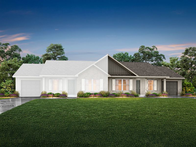 Front exterior of a home in the River Run community, located in Mount Airy, NC (Image 2).