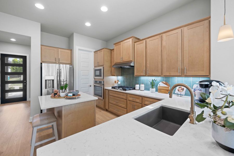 Furnished interior in a model home at Cross Creek in Cedar Park (Image 7).