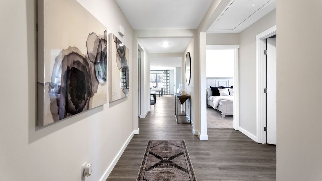 Furnished interior in a model home at Prairie Pass Express in Apison (Image 6). Furnished interior in a model home at Prairie Pass Express in Apison (Image 6).