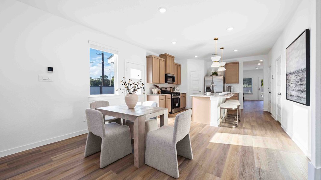 Furnished interior in a model home at Wheatley Oaks in Houston (Image 11).