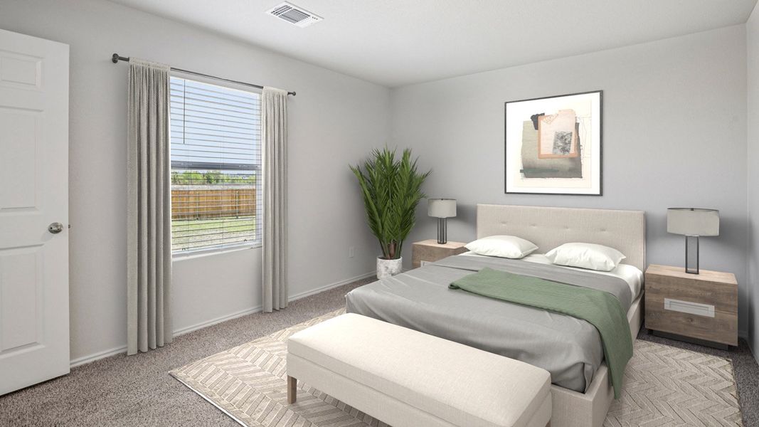 Furnished interior in a model home at The Villages at Schwertner Ranch in Jarrell (Image 10).