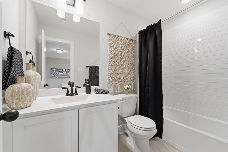 Furnished interior in a model home at Pecan Estates in Crosby (Image 47).