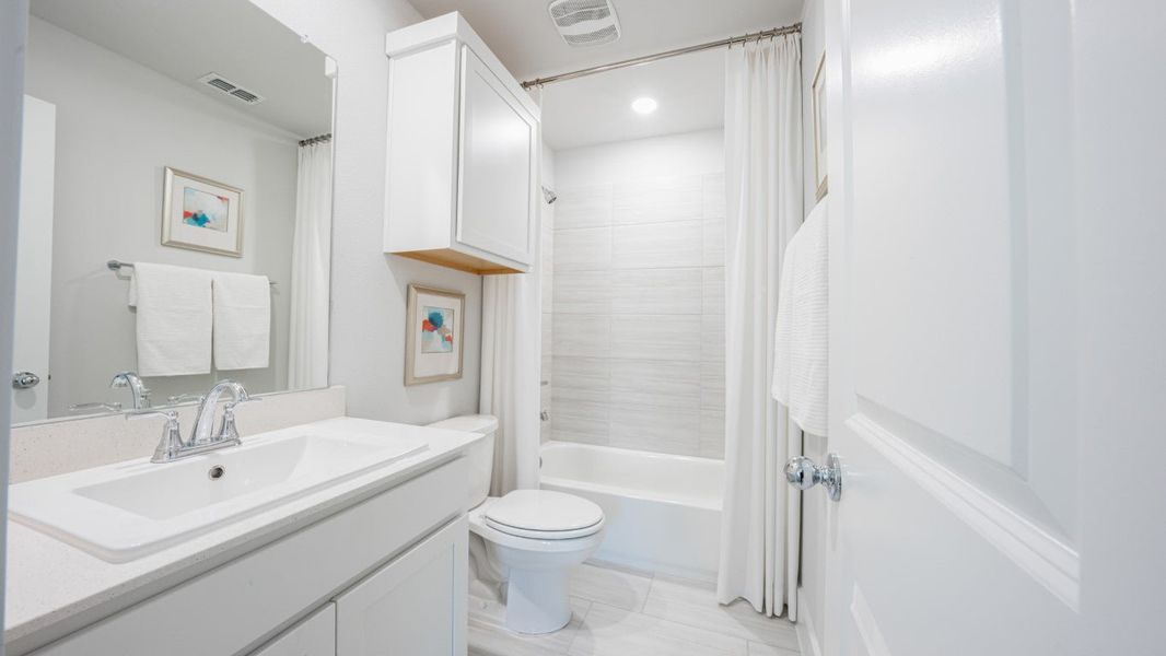 Furnished interior in a model home at The Meadows in Denton (Image 36).