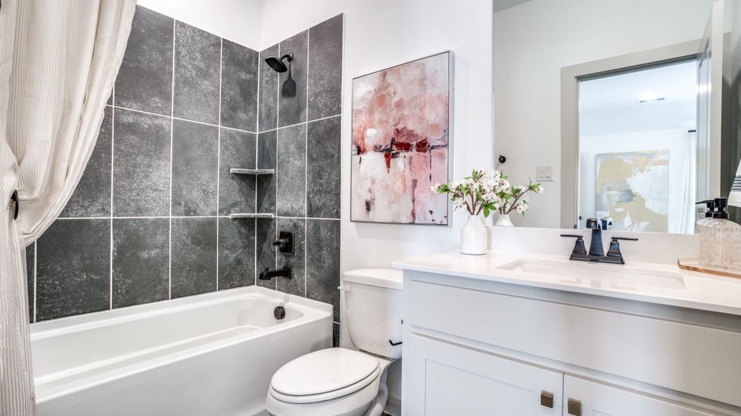 Furnished interior in a model home at Watson Branch in Mansfield (Image 33).