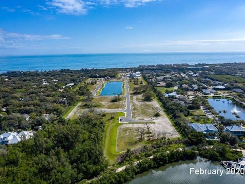 Aerial view of the The Strand community in Vero Beach, FL, showing layout and nearby surroundings (Image 67).