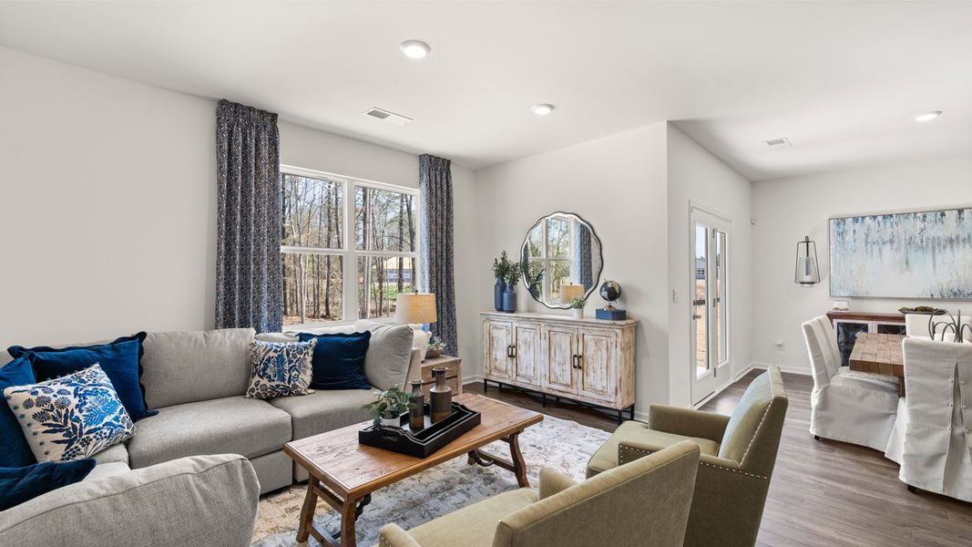 Furnished interior in a model home at Cottages at Blue Ridge in Bonaire (Image 9).