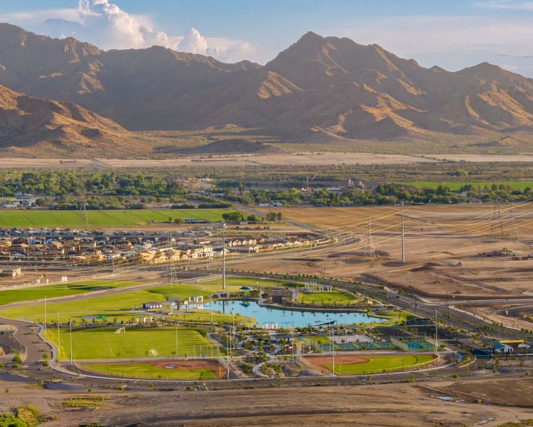 Aerial view of the Sierra at Alamar community in Avondale, AZ, showing layout and nearby surroundings (Image 1).