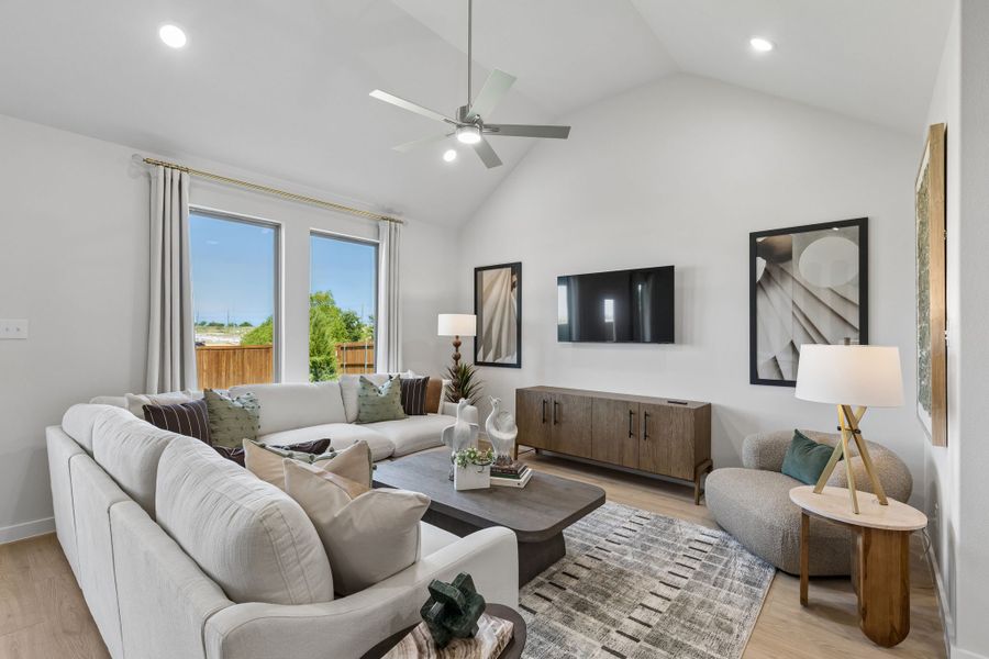 Furnished interior in a model home at Cibolo Hills West in Fort Worth (Image 26).