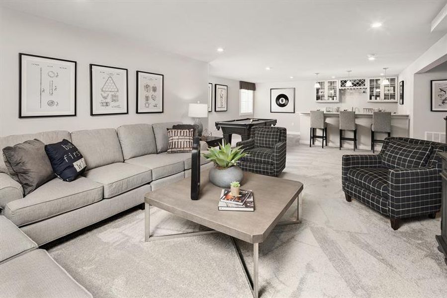 Furnished interior in a model home at Mountain View in Thompson's Station (Image 4).