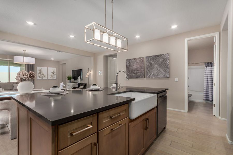 Furnished interior in a model home at Agave Springs at Teravalis in Buckeye (Image 37).