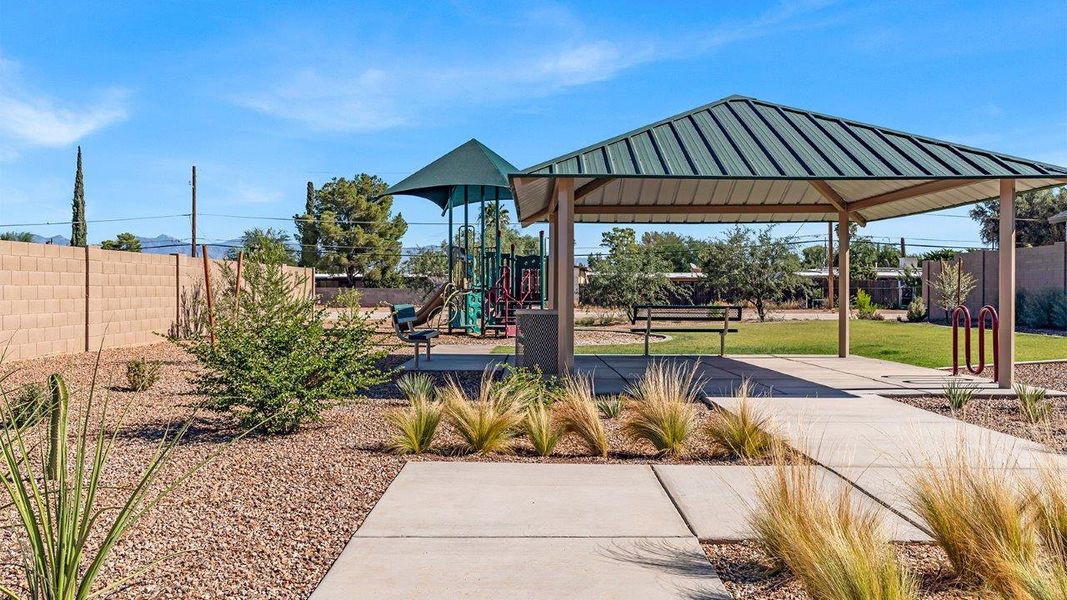 Front exterior of a home in the Senita Crossing community, located in Tucson, AZ (Image 16).