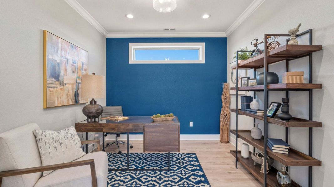 Furnished interior in a model home at The Courtyards at Lupton Village in Fort Lupton (Image 15).
