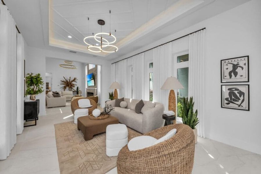 Furnished interior in a model home at Aqua in Bradenton (Image 61). Furnished interior in a model home at Aqua in Bradenton (Image 61).