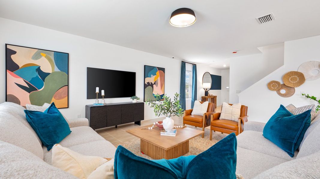Furnished interior in a model home at Palm Wind in Hudson (Image 8).