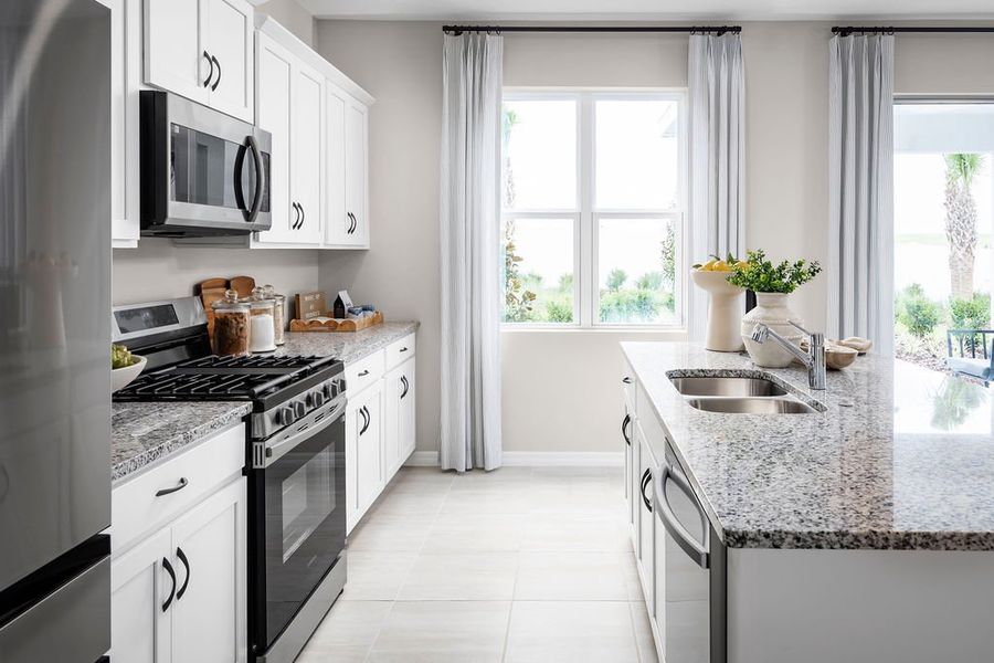 Furnished interior in a model home at Marion Ridge in Haines City (Image 7).