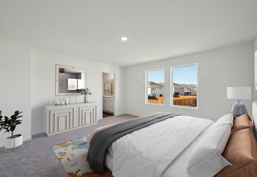 Furnished interior in a model home at Saddlebrook Ranch in Schertz (Image 8).