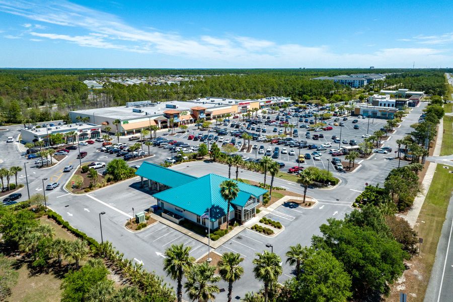 Aerial view of the Breakfast Point East community in Panama City Beach, FL, showing layout and nearby surroundings (Image 21).