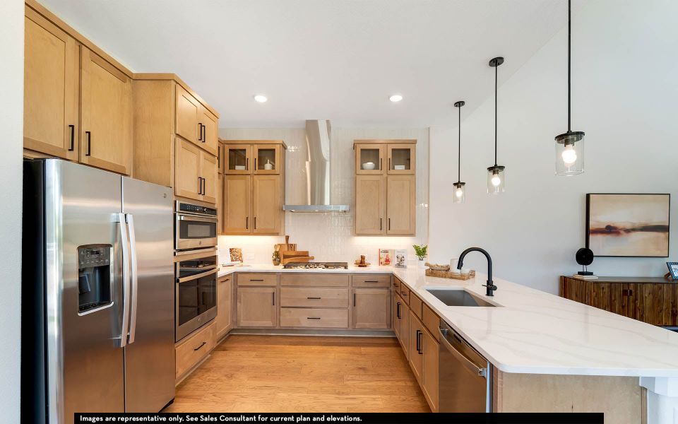 Furnished interior in a model home at The Summit at Center Stage in Keller (Image 4).