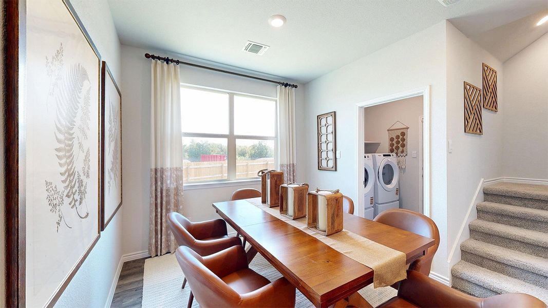 Furnished interior in a model home at Saddle Creek in Waco (Image 13).