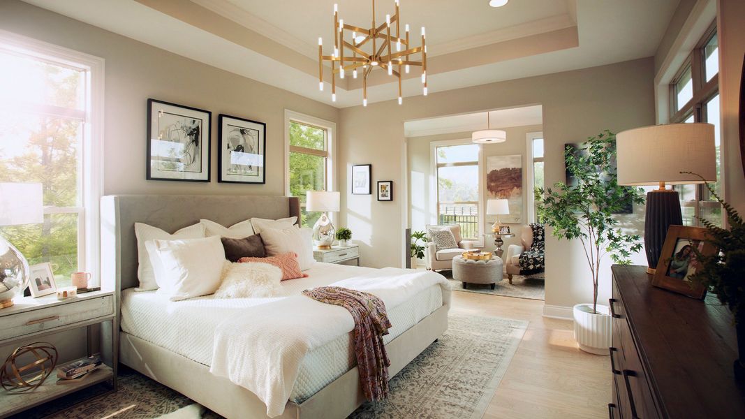 Furnished interior in a model home at The Courtyards at Walters Farm in Huntersville (Image 13). Furnished interior in a model home at The Courtyards at Walters Farm in Huntersville (Image 13).