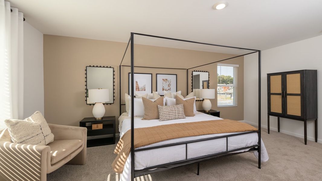 Furnished interior in a model home at Rosewood Farms in Acworth (Image 36).