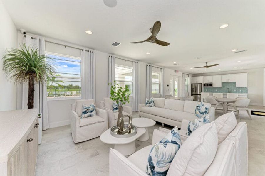 Furnished interior in a model home at The Laurels in Parrish (Image 58).