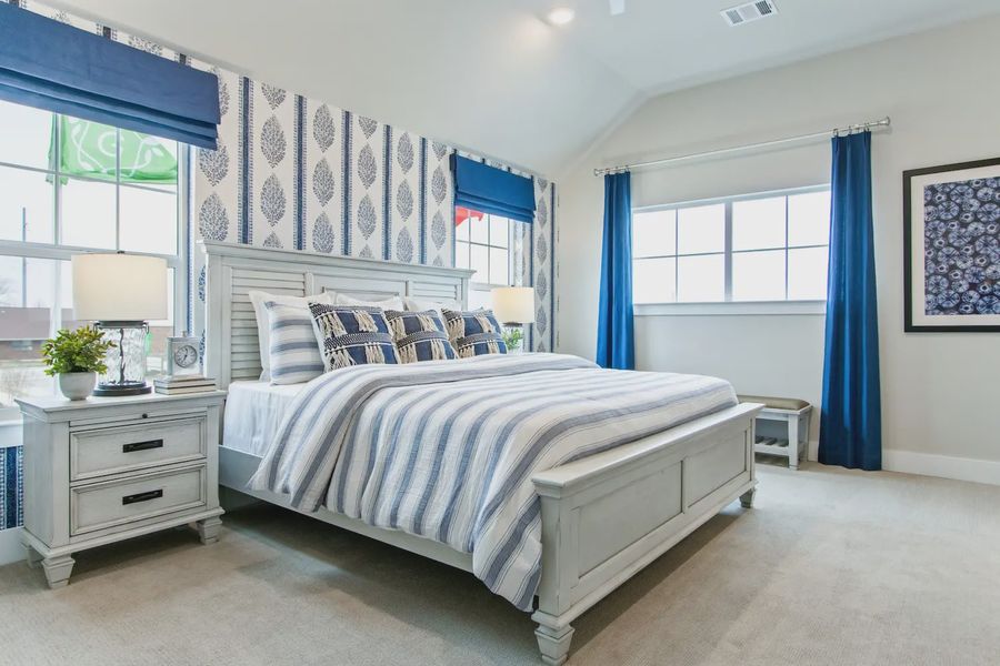 Furnished interior in a model home at Woodbridge Townhomes in Wylie (Image 29).