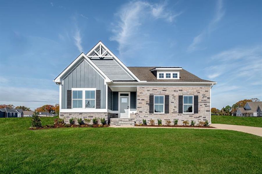 Front exterior of a home in the Emory Park Ranches community, located in Five Forks, SC (Image 6).