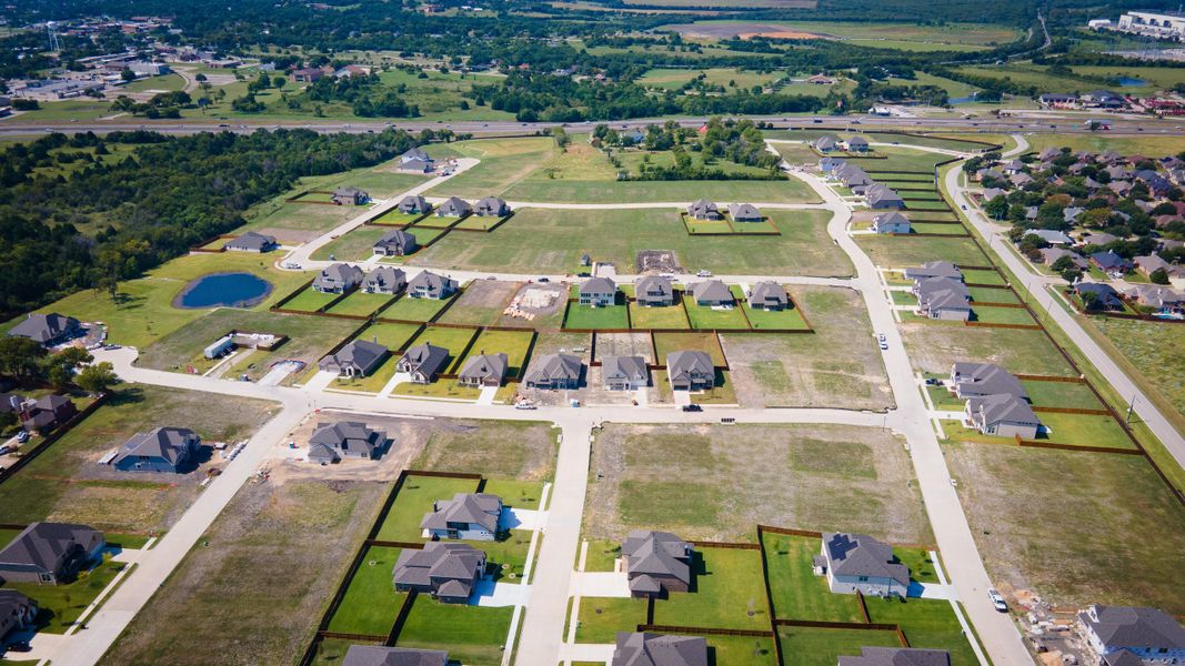 Aerial view of the Lovers Landing community in Forney, TX, showing layout and nearby surroundings (Image 9).
