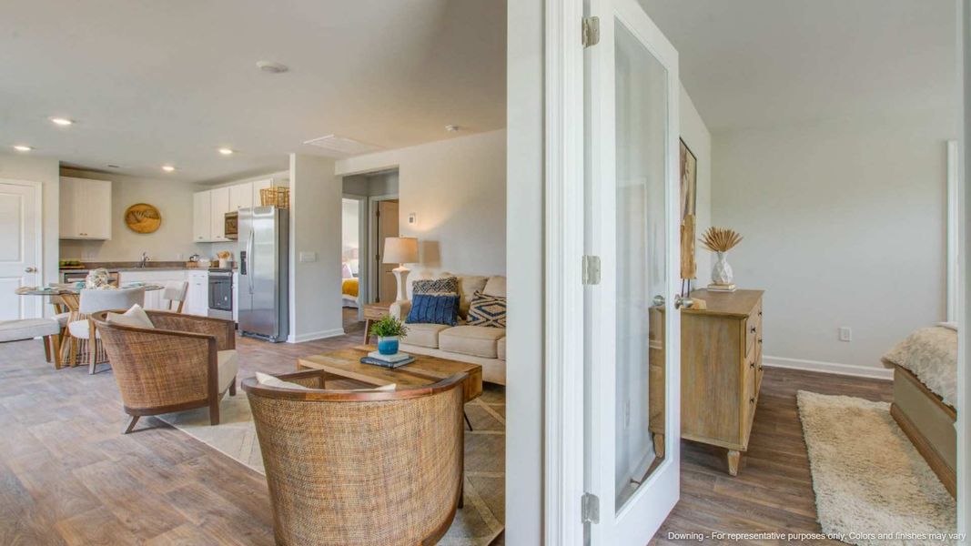 Furnished interior in a model home at Evergreen in Holly Hill (Image 8).