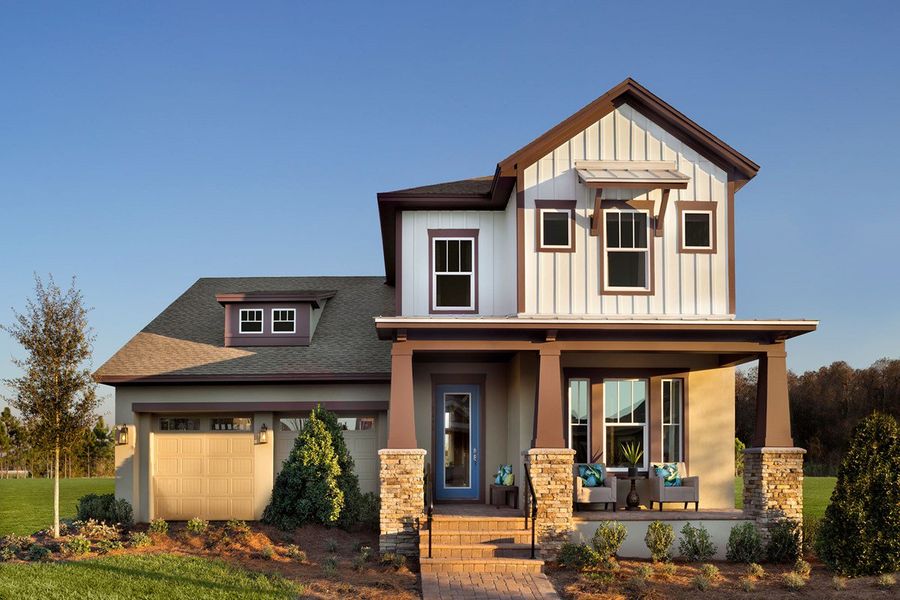 Front exterior of a home in the Laureate Park at Lake Nona - Park Series community, located in Orlando, FL (Image 4).