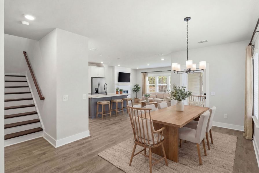 Furnished interior in a model home at Ashley Walk Townes in Charleston (Image 6).