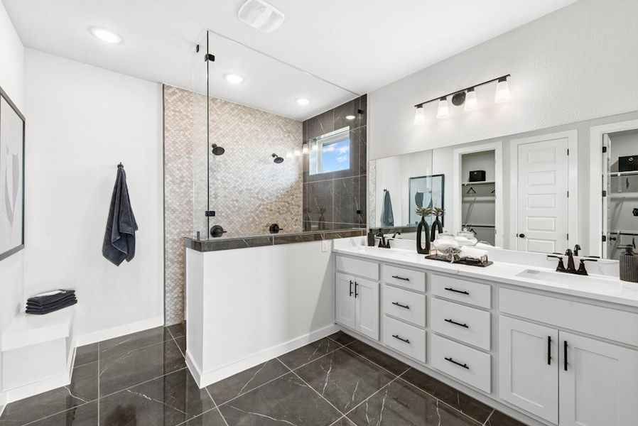 Furnished interior in a model home at East View Farms in Georgetown (Image 19).