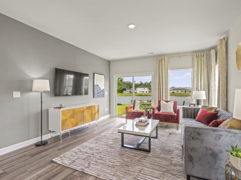 The open-concept floorplan allows for easy entertaining.