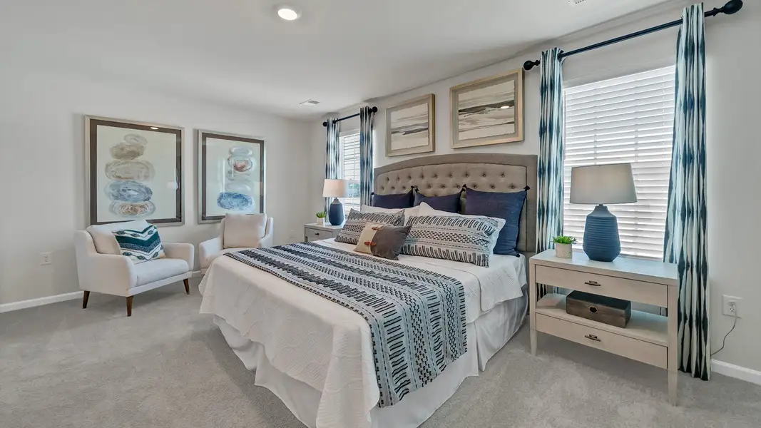 Furnished interior in a model home at South Haven in Camden (Image 8).