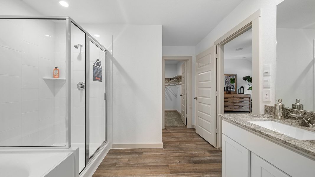 Furnished interior in a model home at Windemere in Beaumont (Image 15).