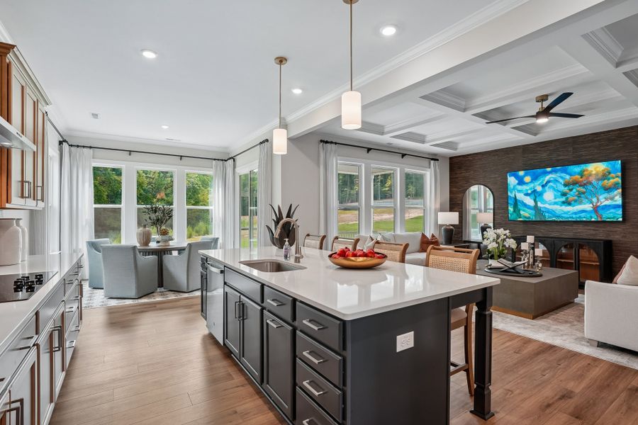 Furnished interior in a model home at Blue Run in Raleigh (Image 8).