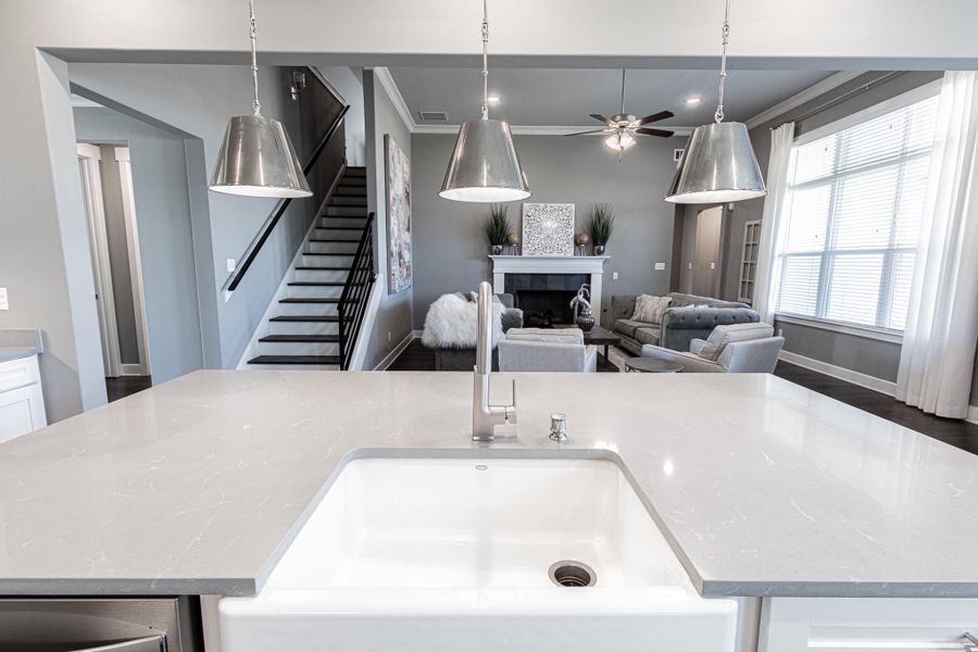 Furnished interior in a model home at Georgetown in Collierville (Image 29).